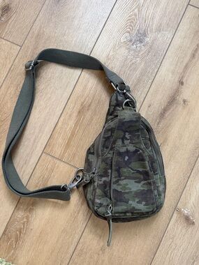 Free People camo crossbody bag